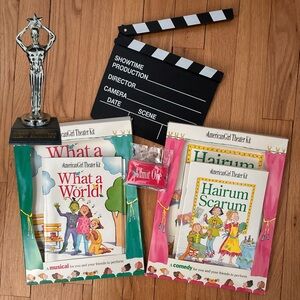 Bundle American Girl Theater Kits(2),
Award Trophy, Clapper Board, Pleasant Co